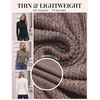 Ekouaer Women Ribbed Turtleneck Long Sleeve Turtle Neck Tops Thermal Shirts(Wine Red)