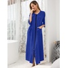 Ekouaer Robes For Women Zipper Front 3/4 Sleeve Housecoats with Pockets