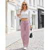 Ekouaer Women Pajama Pants 2026 Knit Ribbed PJ Bottom Sleep Lounge Pant(Dark Pink)