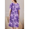 Ekouaer Women’s Zipper Front Mumu Duster Robes with Pockets Soft Housecoat(A Floral Purple)