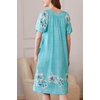 Ekouaer Women’s Zipper Front Mumu Duster Robes with Pockets Soft Housecoat(A Green Floral)