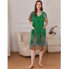 Ekouaer Women’s Zipper Front Mumu Duster Robes with Pockets Soft Housecoat(Feather Green)