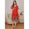 Ekouaer Women’s Zipper Front Mumu Duster Robes with Pockets Soft Housecoat(Feather Red)