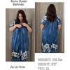 Ekouaer Women’s Zipper Front Mumu Duster Robes with Pockets Soft Housecoat(Floral Blue)