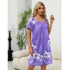 Ekouaer Women’s Zipper Front Mumu Duster Robes with Pockets Soft Housecoat(Floral Lilac)
