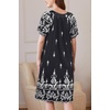 Ekouaer Women’s Zipper Front Mumu Duster Robes with Pockets Soft Housecoat(White Black Floral)