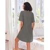 Ekouaer Zip Up Robes for Women Short Knit Bathrobe with Pockets(Deep Gray)