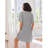 Ekouaer Zip Up Robes for Women Short Knit Bathrobe with Pockets(Light Gray)