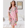 Ekouaer Zip Up Robes for Women Short Knit Bathrobe with Pockets(Pink Floral)