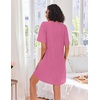 Ekouaer Zip Up Robes for Women Short Knit Bathrobe with Pockets(Rose Red)