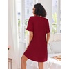 Ekouaer Zip Up Robes for Women Short Knit Bathrobe with Pockets(Wine Red)