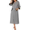 Ekouaer Zipper Robe Women Robes