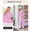 Ekouaer Zipper Robes for Women Long Fleece Warm Housecoat with Pockets(01light Purple)