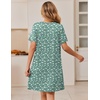 Ekouaer Zipper Robes for Women Short Sleeve Housecoats Zip Up Nightgowns(Light Green Floral)