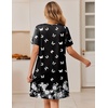 Ekouaer Zipper Robes for Women Short Sleeve Housecoats Zip Up Nightgowns(White Floral & Butterfly)