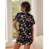 Ekouaer Pajamas for Women Set Silk Satin Pjs 2 Piece Button Down Sleepwear(Christmas Pattern)