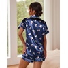 Ekouaer Pajamas for Women Set Silk Satin Pjs 2 Piece Button Down Sleepwear(Christmas Polar Bear)