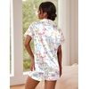 Ekouaer Pajamas for Women Set Silk Satin Pjs 2 Piece Button Down Sleepwear(Colorful Bow)