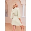 Ekouaer Robes for Women Waffle Knit Bathrobe Soft Lightweight Loungewear(Apricot)