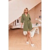 Ekouaer Robes for Women Waffle Knit Bathrobe Soft Lightweight Loungewear(Army Green)