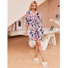 Ekouaer Robes for Women Waffle Knit Bathrobe Soft Lightweight Loungewear(A-star Flag)