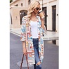Ekouaer Robes for Women Waffle Knit Bathrobe Soft Lightweight Loungewear(A-white-seabed Printed)