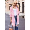 Ekouaer Robes for Women Waffle Knit Bathrobe Soft Lightweight Loungewear(Floral Pink)