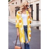Ekouaer Robes for Women Waffle Knit Bathrobe Soft Lightweight Loungewear(Floral Yellow)