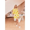 Ekouaer Robes for Women Waffle Knit Bathrobe Soft Lightweight Loungewear(Floral Yellow)