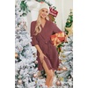 Ekouaer Robes for Women Waffle Knit Bathrobe Soft Lightweight Loungewear(Gray Purple)