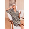 Ekouaer Robes for Women Waffle Knit Bathrobe Soft Lightweight Loungewear(Leopard)