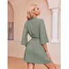 Ekouaer Robes for Women Waffle Knit Bathrobe Soft Lightweight Loungewear(Light Green)