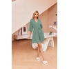 Ekouaer Robes for Women Waffle Knit Bathrobe Soft Lightweight Loungewear(Mint Green)
