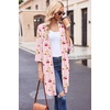 Ekouaer Robes for Women Waffle Knit Bathrobe Soft Lightweight Loungewear(Pink Stripe Teddy Bear)