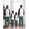Ekouaer Family Christmas Pajamas Matching Sets Cute Long Sleeve Couple Pjs(Black Green-letter)