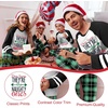 Ekouaer Family Christmas Pajamas Matching Sets Cute Long Sleeve Couple Pjs(Black Green-letter)