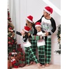 Ekouaer Family Christmas Pajamas Matching Sets Cute Long Sleeve Couple Pjs(Black Green-letter)