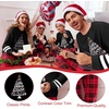 Ekouaer Family Christmas Pajamas Matching Sets Cute Long Sleeve Couple Pjs(Black-christmas Tree)