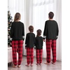 Ekouaer Family Christmas Pajamas Matching Sets Cute Long Sleeve Couple Pjs(Black-christmas Tree)