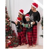 Ekouaer Family Christmas Pajamas Matching Sets Cute Long Sleeve Couple Pjs(Black-christmas Tree)
