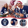 Ekouaer Family Christmas Pajamas Matching Sets Cute Long Sleeve Couple Pjs(Blue-christmas Crew)