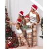 Ekouaer Family Christmas Pajamas Matching Sets Cute Long Sleeve Couple Pjs(Brown-gingerbread)