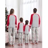 Ekouaer Family Christmas Pajamas Matching Sets Cute Long Sleeve Couple Pjs(Gray Red-santa)