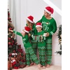 Ekouaer Family Christmas Pajamas Matching Sets Cute Long Sleeve Couple Pjs(Green-elf)