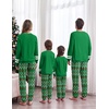 Ekouaer Family Christmas Pajamas Matching Sets Cute Long Sleeve Couple Pjs(Green-elf)