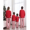 Ekouaer Family Christmas Pajamas Matching Sets Cute Long Sleeve Couple Pjs(Red-christmas Tree)