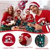 Ekouaer Family Christmas Pajamas Matching Sets Cute Long Sleeve Couple Pjs(Red-merry Christmas)
