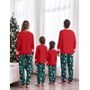 Ekouaer Family Christmas Pajamas Matching Sets Cute Long Sleeve Couple Pjs(Red-merry Christmas)