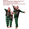 Ekouaer Family Christmas Pajamas Matching Sets with Print Tops and Pants(Black Letter)