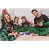 Ekouaer Family Christmas Pajamas Matching Sets with Print Tops and Pants(Black Letter)